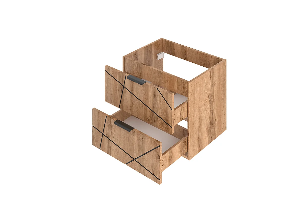 Waschtischunterschrank 60cm Waschtisch Teren Holz