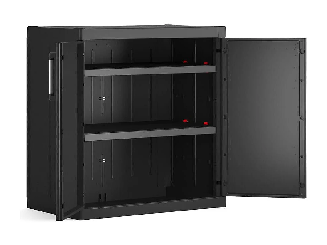 Armoire de rangement basse Detroit XL Noir