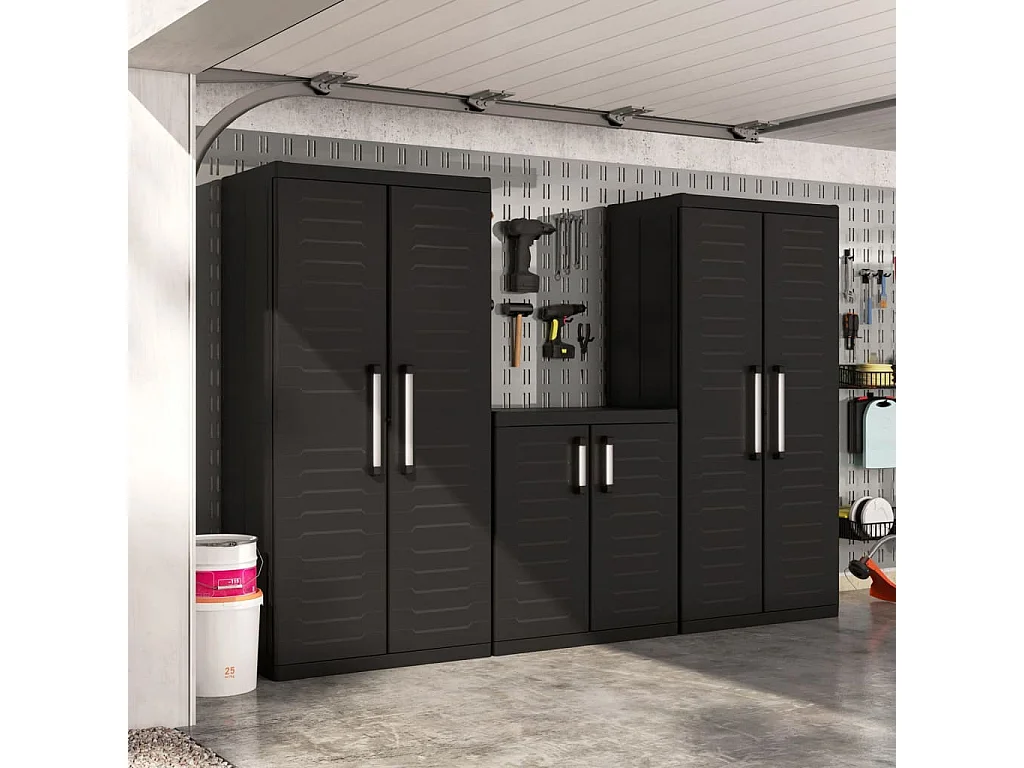 Armoire de rangement basse Detroit XL Noir