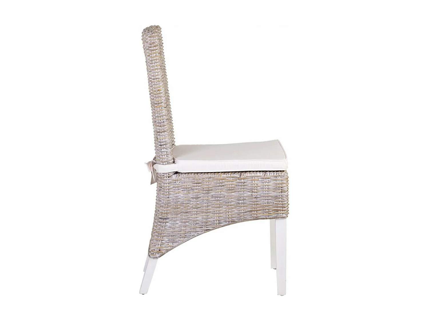 Chaise avec coussin rotin Bois Marron - Décoration d'Autrefois