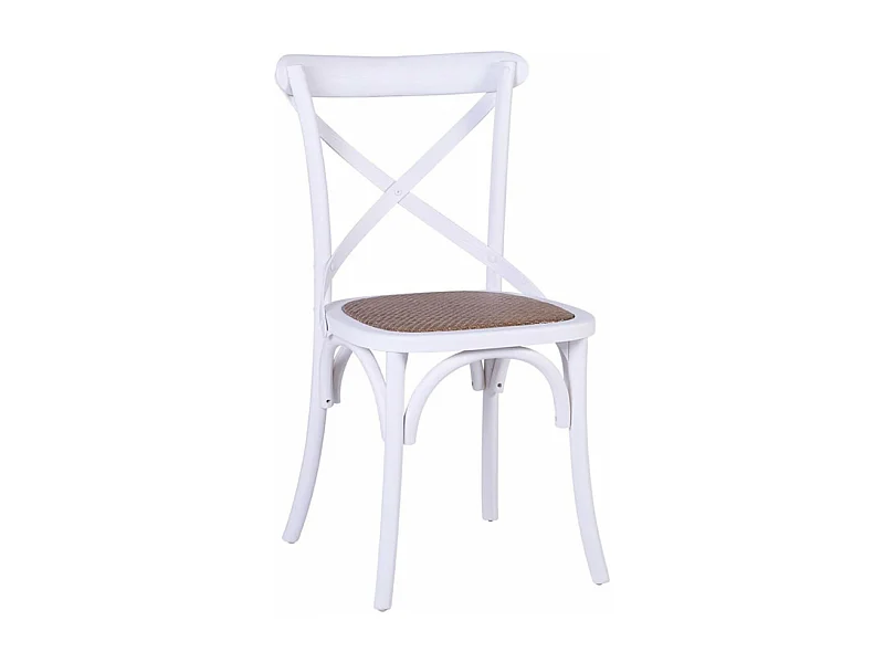 Chaise rotin Bois Blanc - Décoration d'Autrefois
