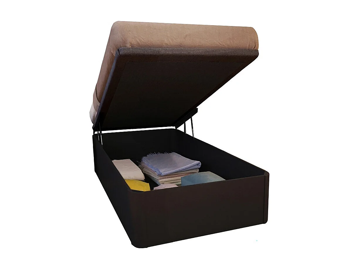 Lit coffre SPIRO 90x200 + 1 sommier / Noir