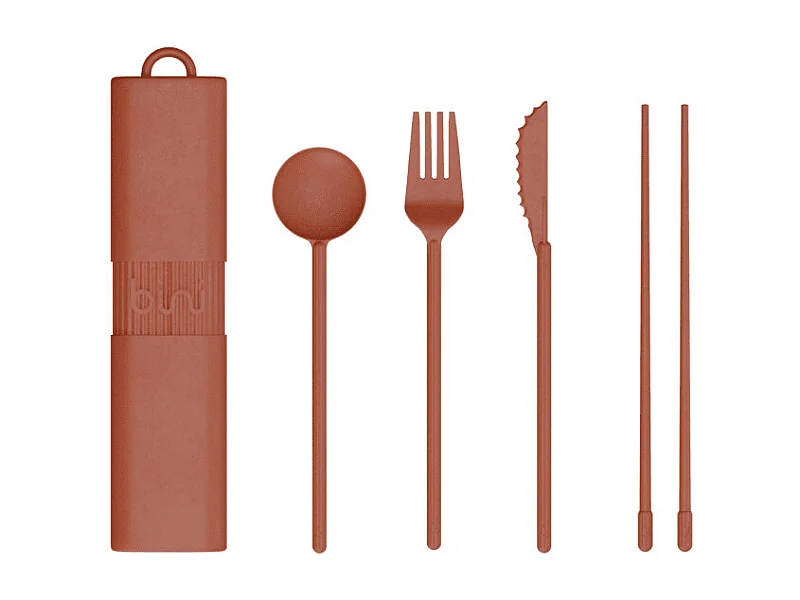 Kit de couverts Nomade terracotta
