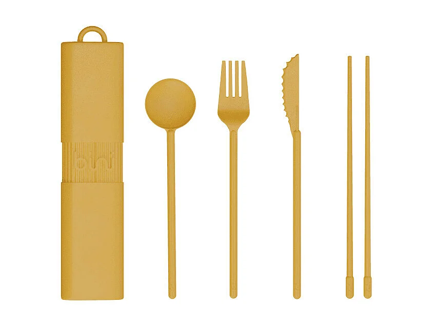 Kit de couverts Nomade jaune