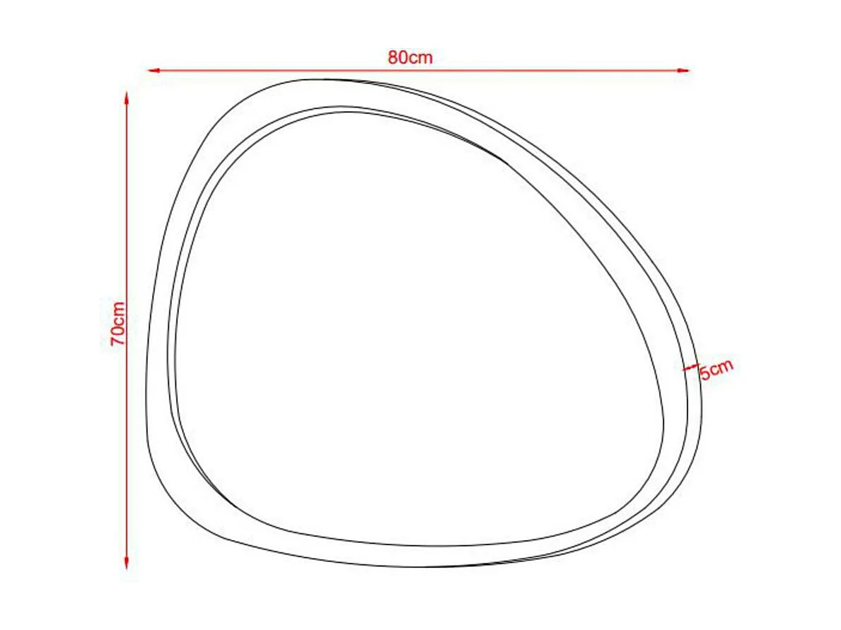 Miroir porto noyer petit modèle