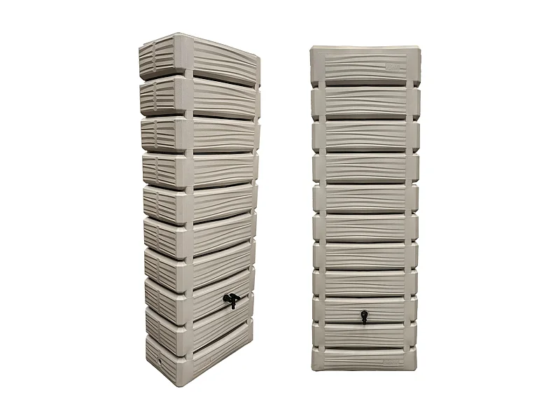 Set di 2 recuperatore d'acqua a muro 300l, grigio