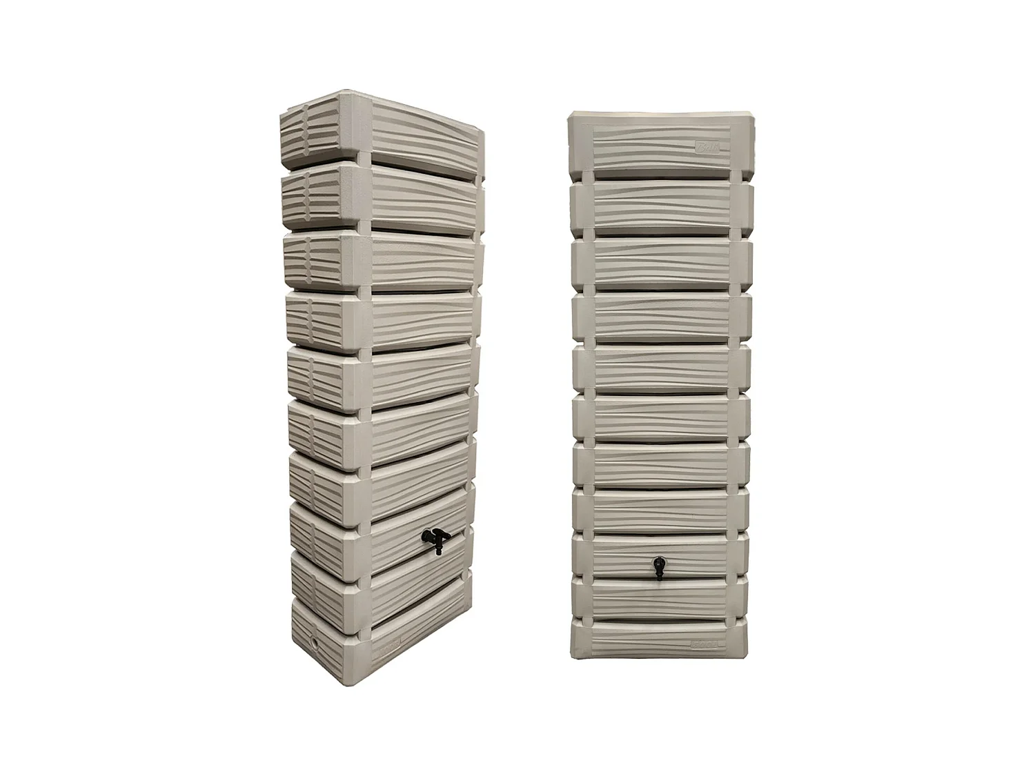 Set di 2 recuperatore d'acqua a muro 300l, grigio