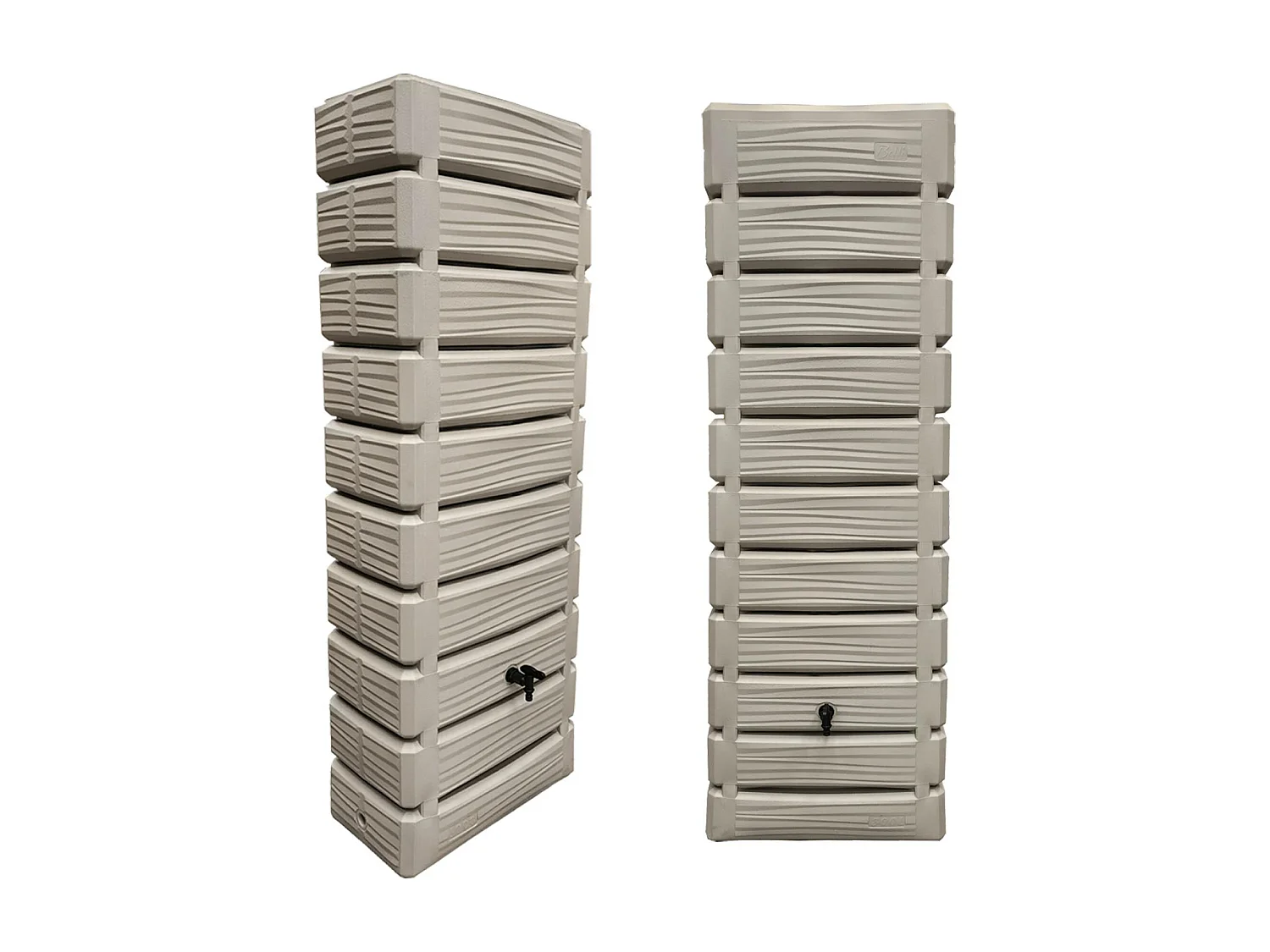 Set di 2 recuperatore d'acqua a muro 300l, grigio