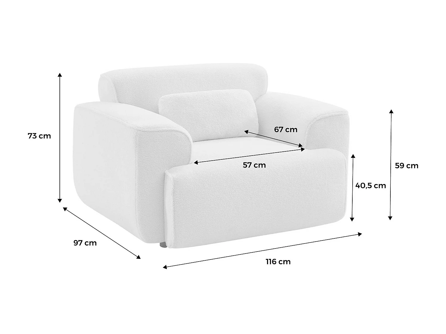 Sillón de pana con cojín verde