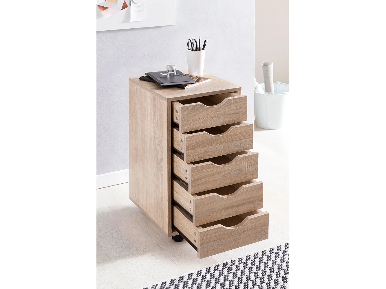 étagère murale ALEX sonoma 85 x 47,5 x 16 cm étagère suspendue en bois MDF moderne | Design
