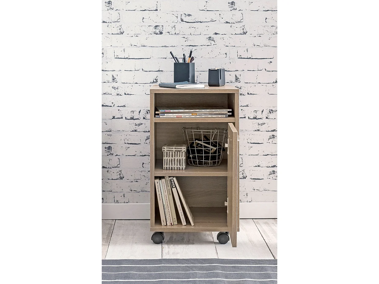 conteneur à roulettes WL5.929 Sonoma 33x60x38cm conteneur armoire de bureau conteneur | Conteneur