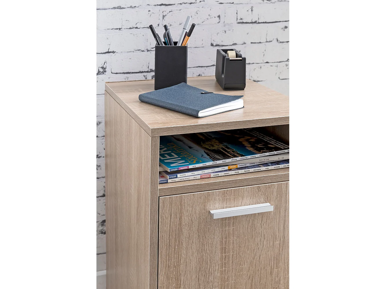 conteneur à roulettes WL5.929 Sonoma 33x60x38cm conteneur armoire de bureau conteneur | Conteneur
