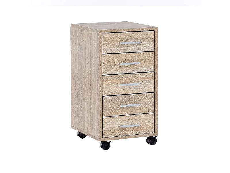 Rollcontainer LISA - Sonoma 33 x 63 x 38 cm - Vijf laden met wielen