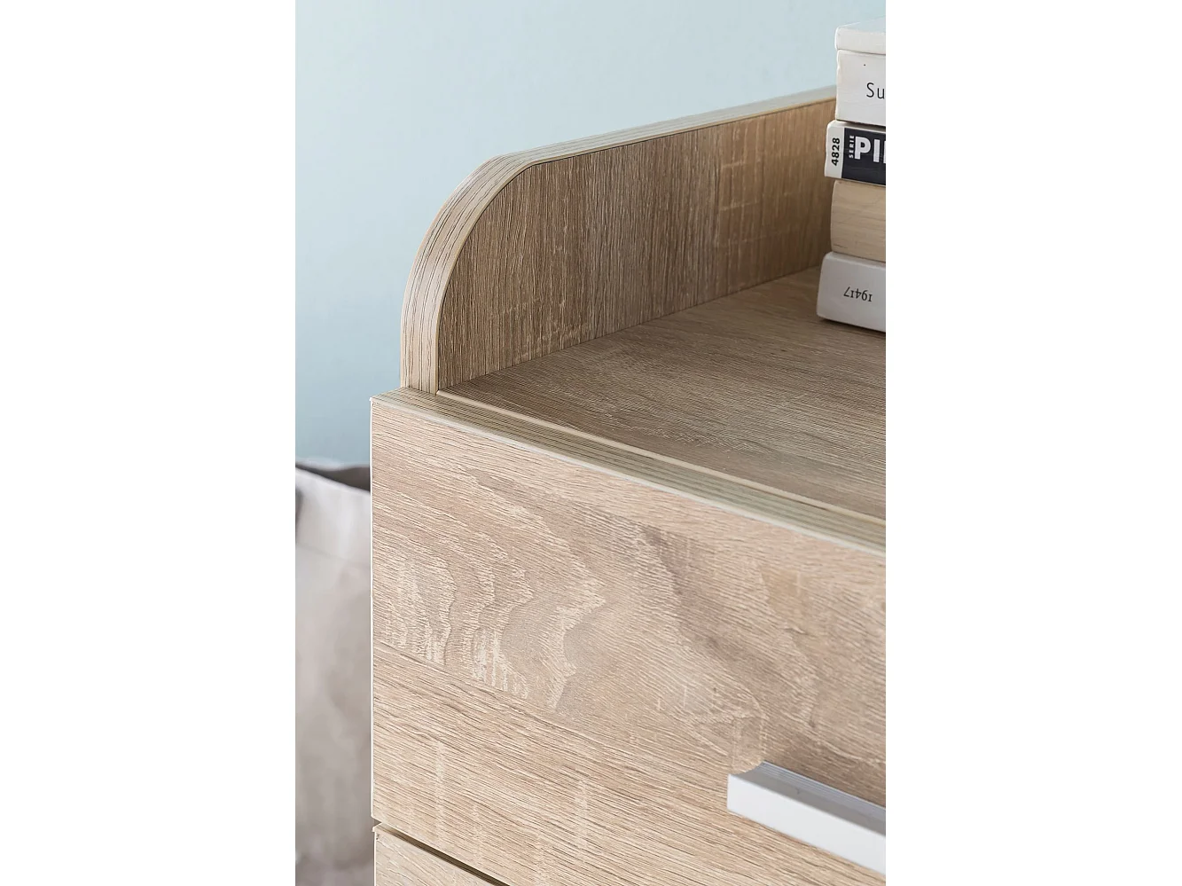 rolcontainer WL5.749 40x70,5x33cm Sonoma | Bureaucontainer Rolkast 4 laden | Hedendaagse ladekast met zwenkwielen | Standcontainer Kantoorcontainer Zijcontainer