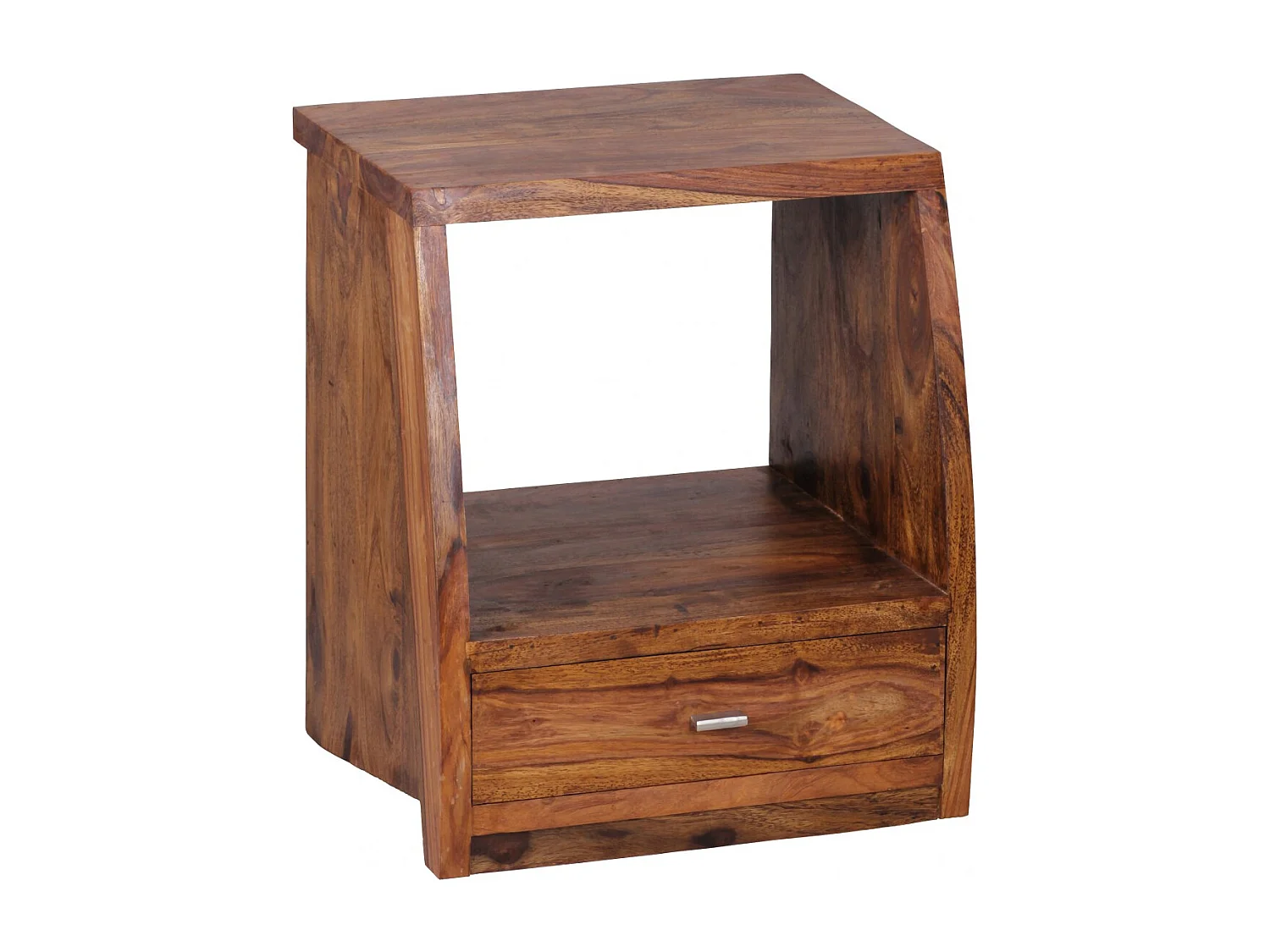 nachtkastje MUMBAI massief houten sheesham nachtkastje 53 cm 1 ladeplank nachtkastje landelijke stijl echt hout