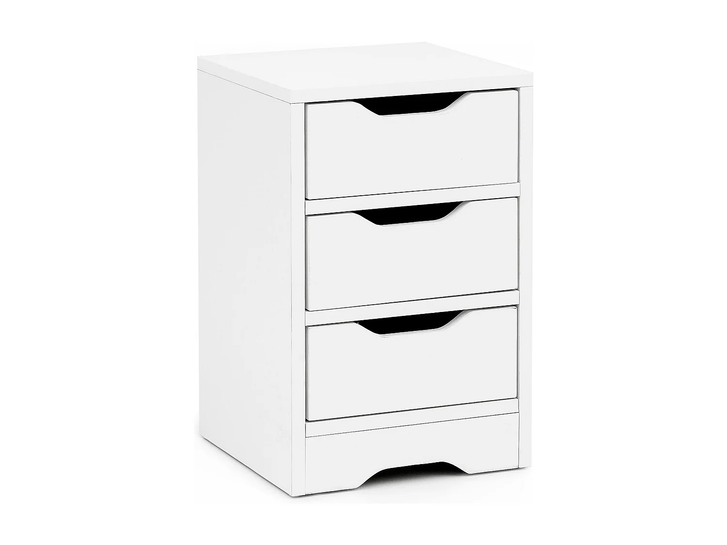nachtconsole WL5.704 31x49x31 cm wit mat met 3 laden | Wit nachtkastje met opbergruimte | Nachtkastje Simple Modern | Nachtkastje Klein | Nachtkastje slaapkamer