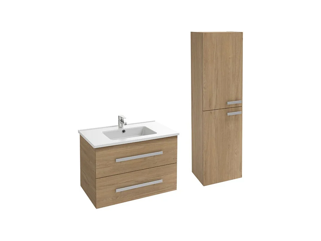 Pack meuble vasque 80 cm JACOB DELAFON Ola up chêne + colonne