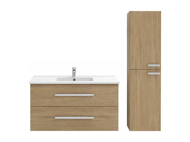 Pack meuble vasque 80 cm JACOB DELAFON Ola up chêne + colonne