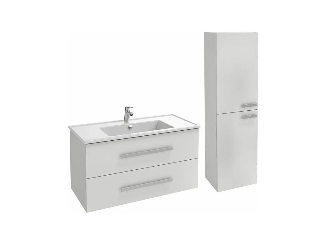 Pack meuble vasque 100 cm JACOB DELAFON Ola up blanc + colonne