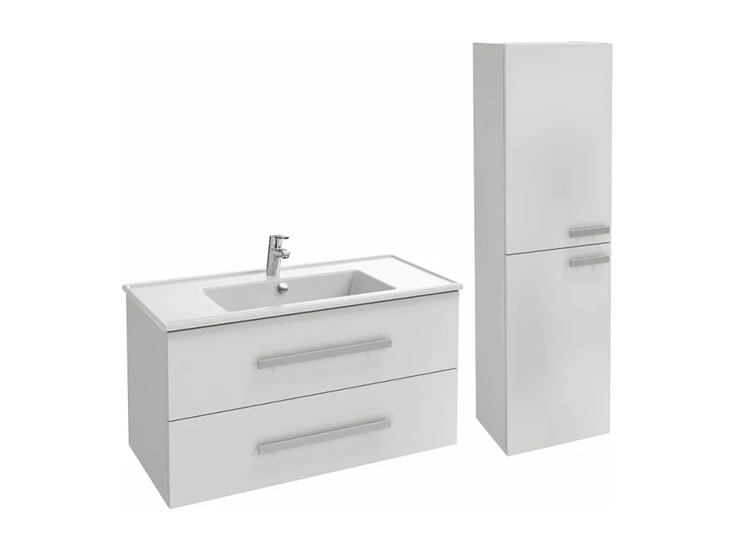 Pack meuble vasque 100 cm JACOB DELAFON Ola up blanc + colonne