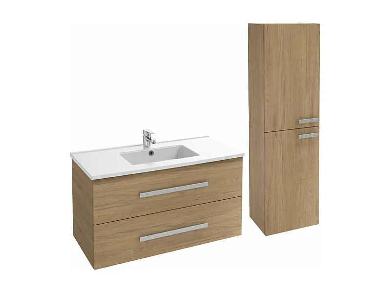 Pack meuble vasque 100 cm JACOB DELAFON Ola up chêne + colonne