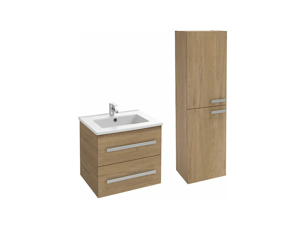 Pack meuble vasque 60 cm JACOB DELAFON Ola up chêne + colonne