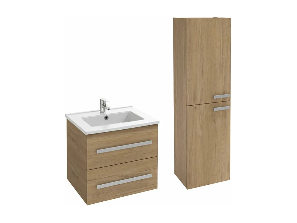 Pack meuble vasque 60 cm JACOB DELAFON Ola up chêne + colonne