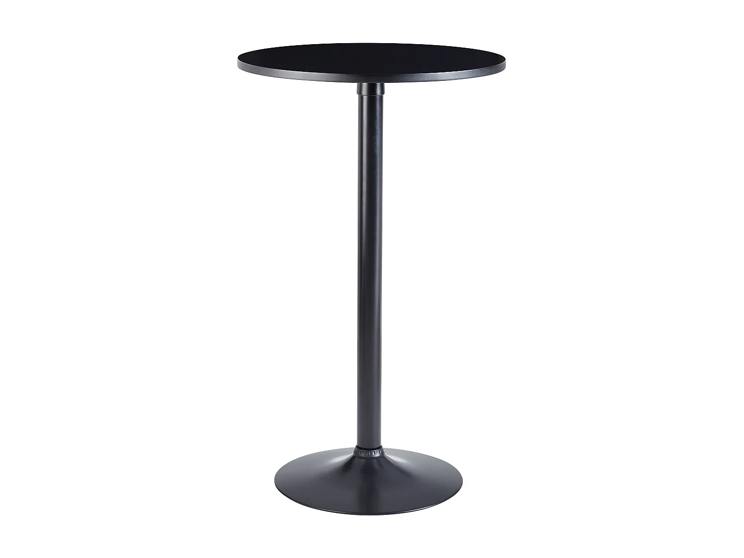 Design Bartisch Schwarz Stehtisch Ø 60 cm Metall / Holz,