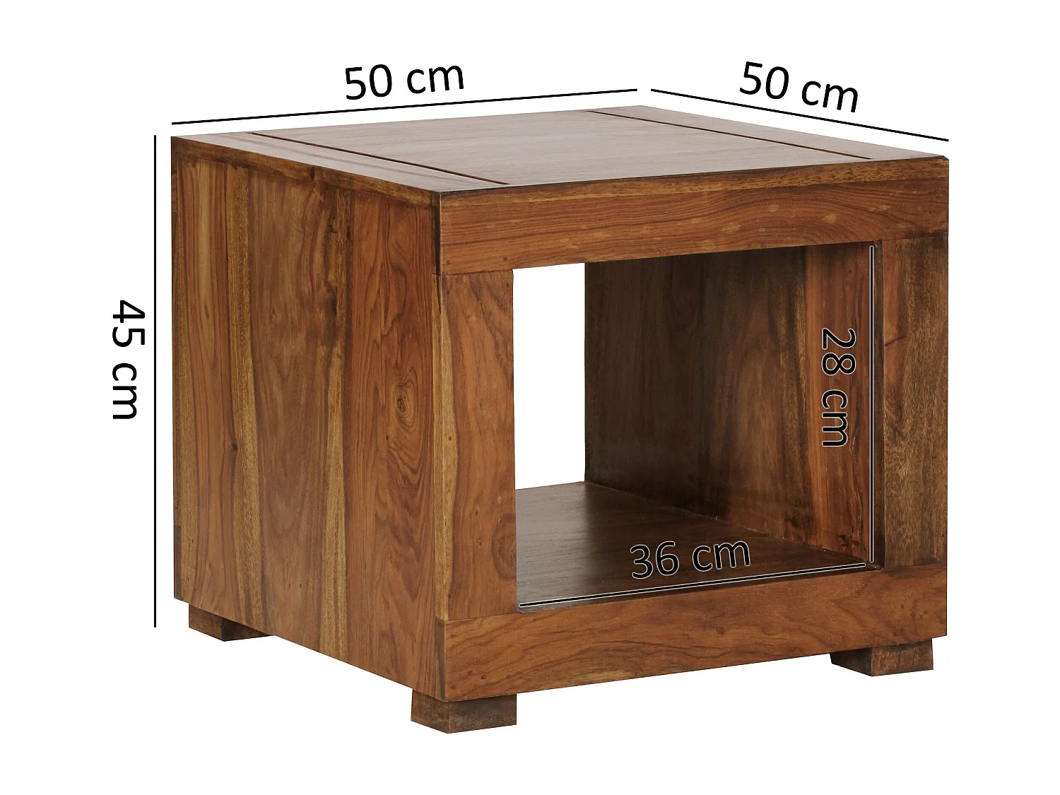 design  en sheesham en bois massif 35x85x35 cm | Armoire à 4 tiroirs | Armoire latérale étroite,