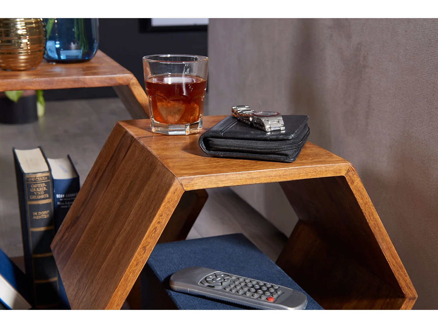 Ensemble table d'appoint de , table design KASA Sheesham en bois massif | Ensemble de table basse