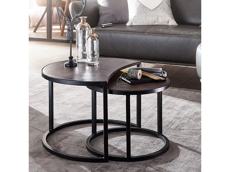 Sky Style Cakey Salontafel Set Donkerbruin