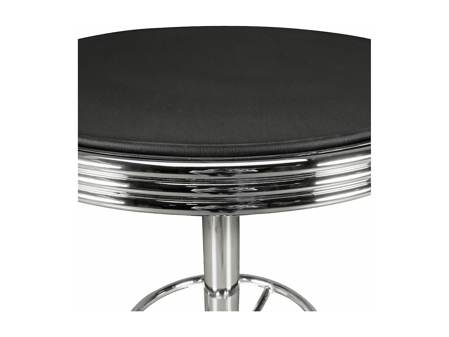 Sky Style- Elvis 60 x 60 Sidetable- Tavolino regolabile in altezza - Argento- Piano in pelle artificiale