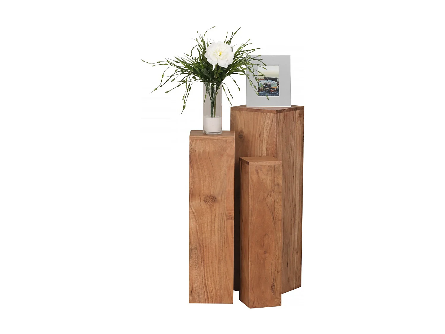 table d'appoint set de 3 tables en acacia WL1.567 en