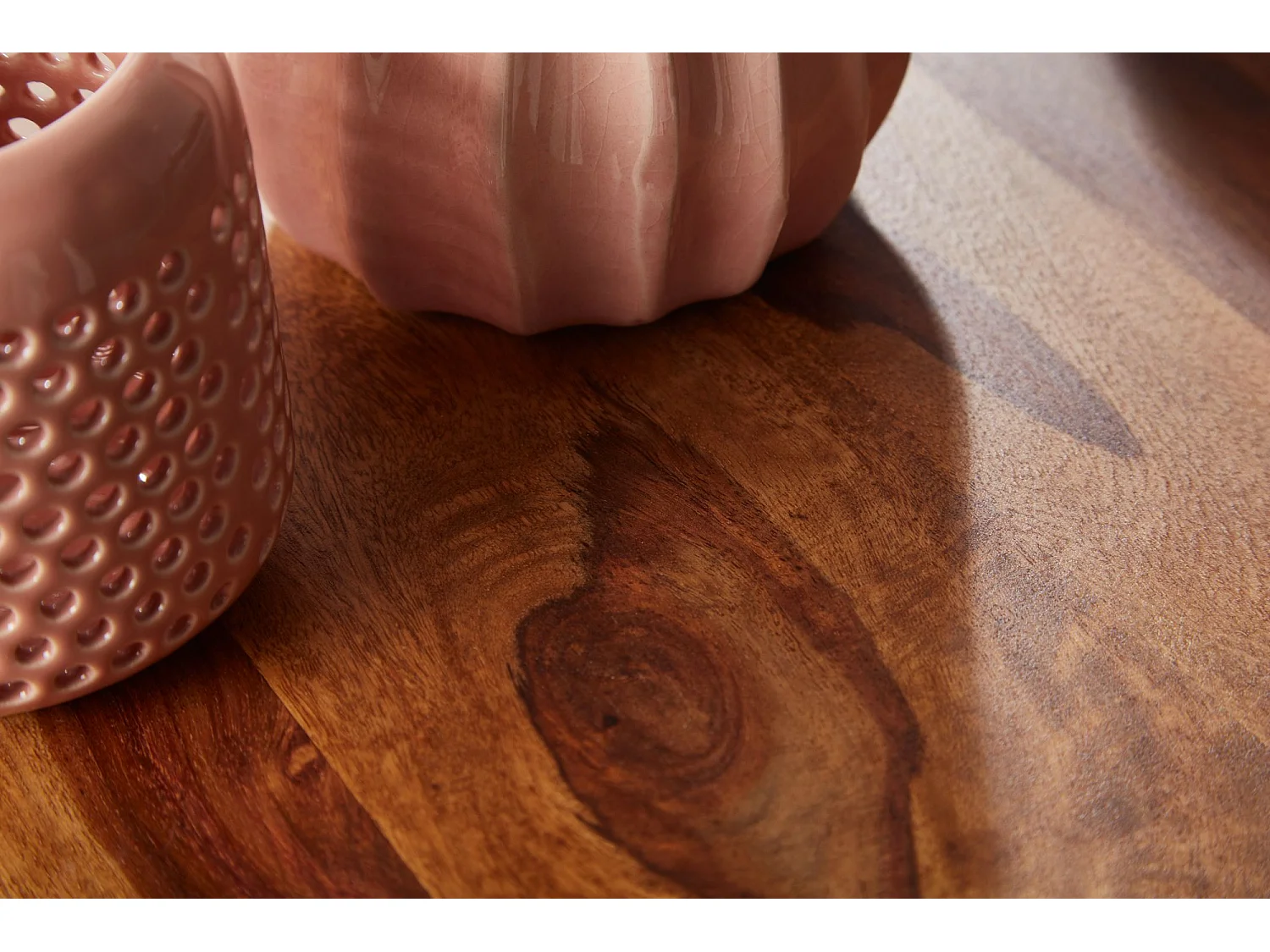 Bijzettafel Set WL5.574 - Sheesham Hout Bruin - Unieke Handgemaakte Tafels