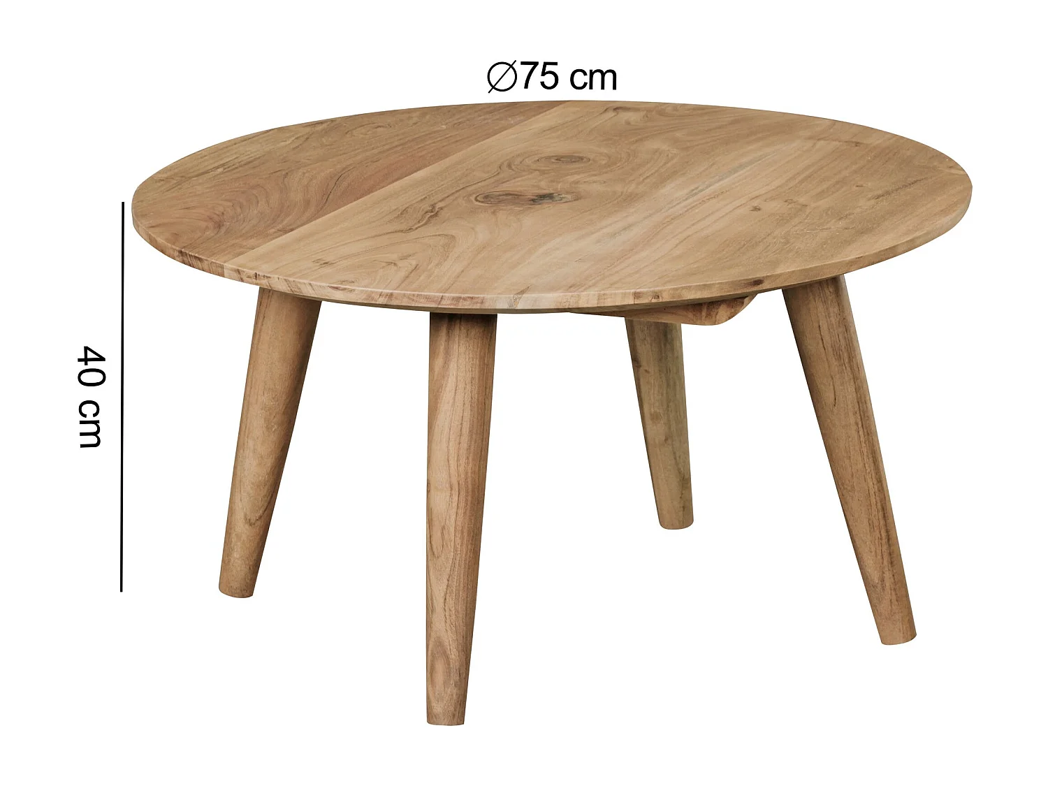 Gate39 - Tavolino Boha 75 x 75 - Marrone