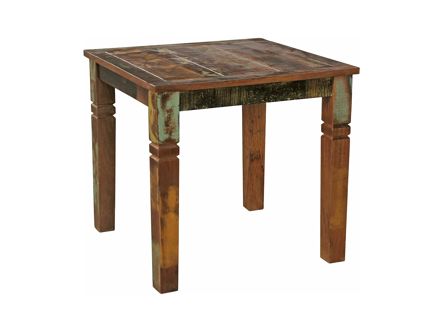 KALKUTTA tafel 30 x 30 x 50 cm massief houten nachtkastje met opbergruimte en lade | Chique en armoedige avond | Nachtschrank Mango boot van gerecycled hout