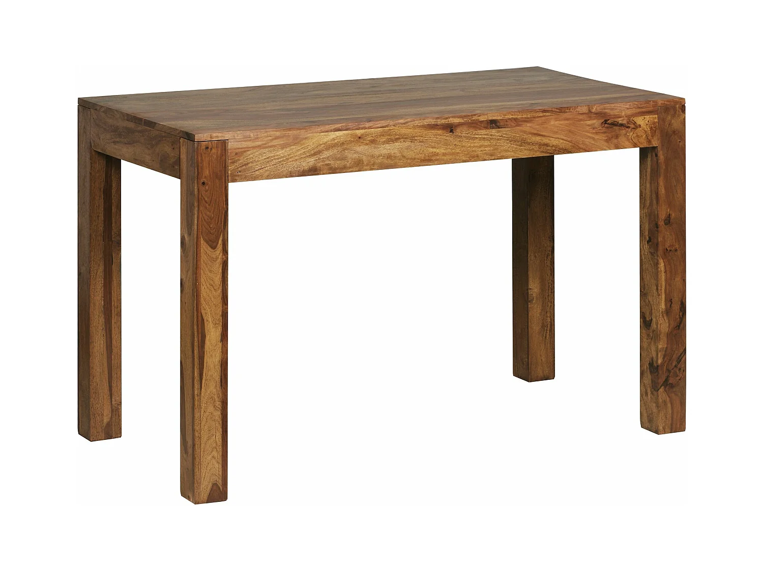 Sheesham massief houten eettafel 140x80x76 cm Tijdloze stijl, rechthoekige keukentafel, grote eettafel