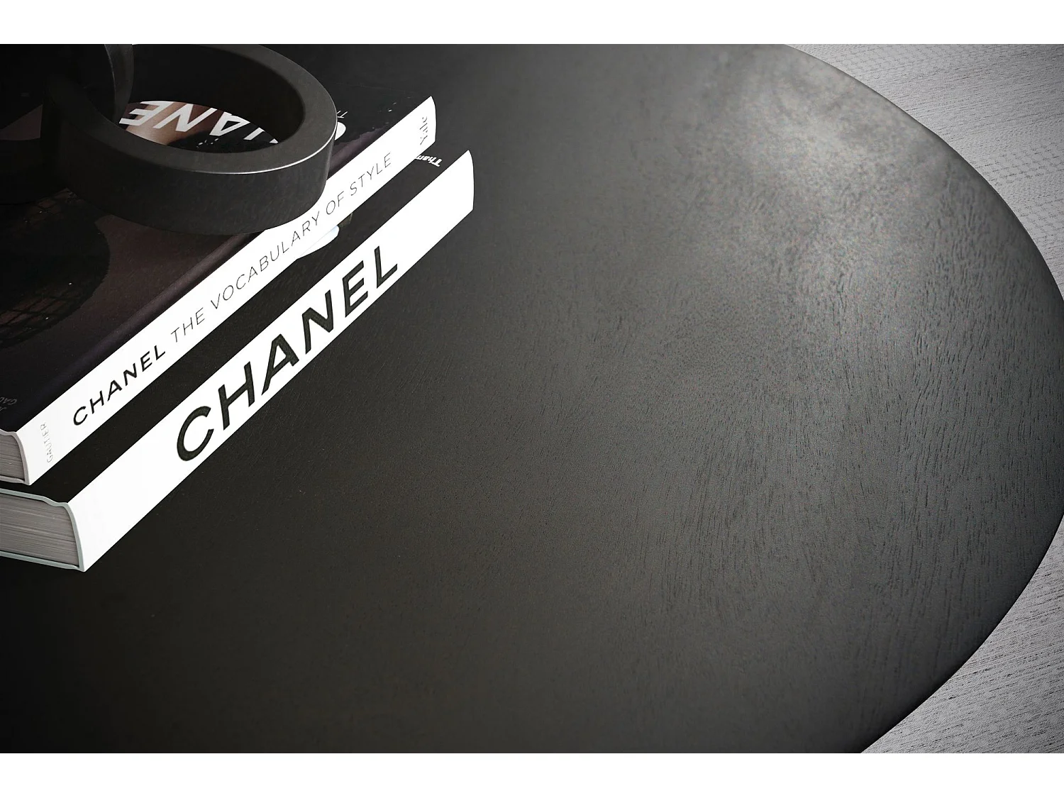 Salontafel 60x60x41 cm Mango massief hout zwarte salontafel rond | Design woonkamertafel met rasterframe | Salontafel woonkamer modern