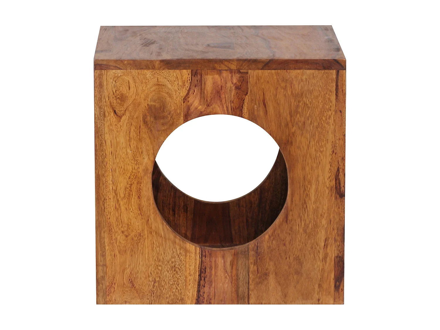 table d'appoint MUMBAI bois massif Sheesham 35x35 cm Cube table de salon design country style