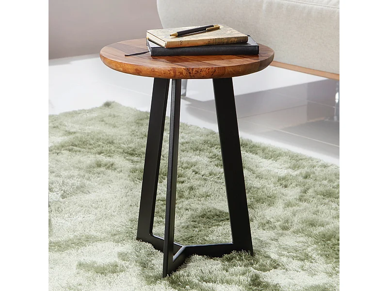 Mesa auxiliar 35 x 45 x 35 cm de madera Sheesham