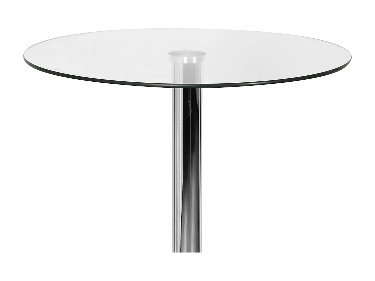 Sky Style - Zamora II Bartafel- Sta tafel- Zilver - Veiligheidsglas tafelblad