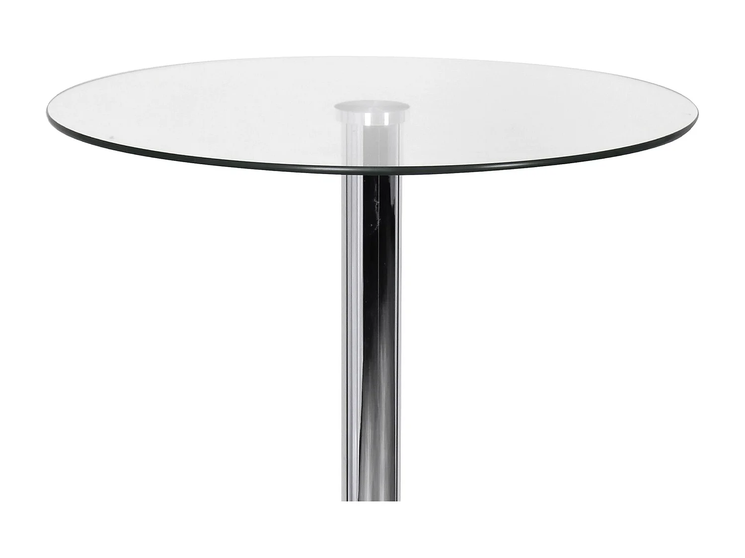table de bar 60x60x105 cm table de bar ronde table de bistro en verre de sécurité argent | Table