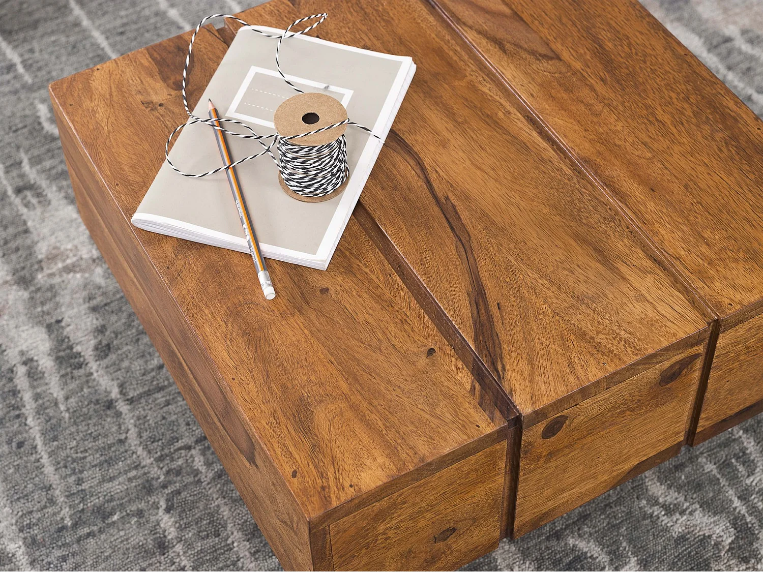 table d'appoint en bois massif Sheesham table de salon