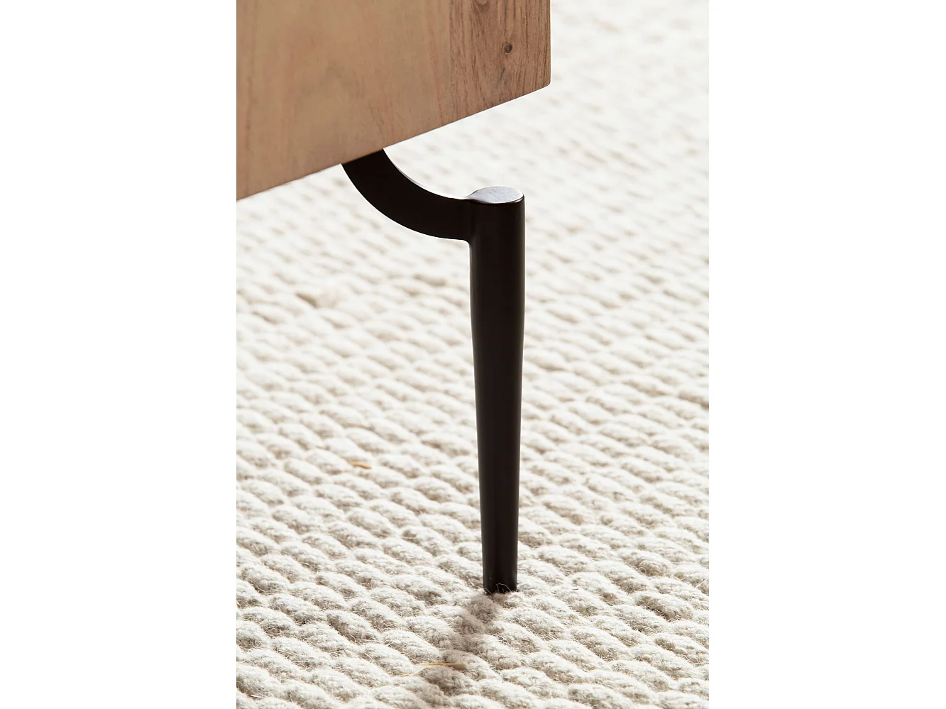 Couchtisch Akazie Massivholz 60x60x40 cm Quadratisch mit Metallgestell, Kleiner Sofatisch