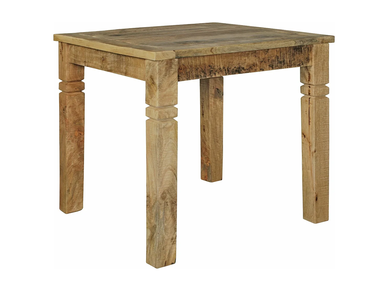 eettafel RUSTICA 80 x 80 x 76 cm mango hardhout Plein | Rustic Kitchen Table | Ontwerp houten eettafel | Eettafel voor 4 personen echt hout