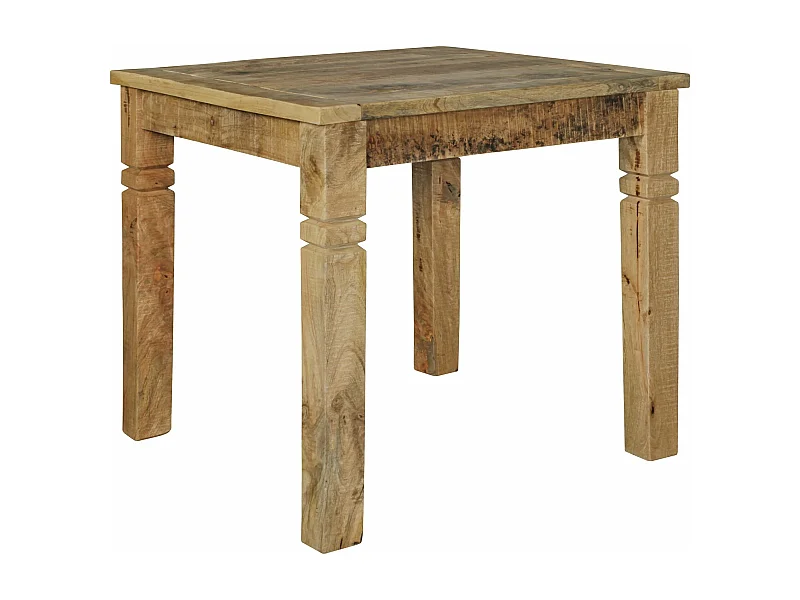 Esszimmertisch WL5.077 Braun 80 x 80 x 76 cm Mango Massivholz, Design Landhaus Esstisch Massiv,