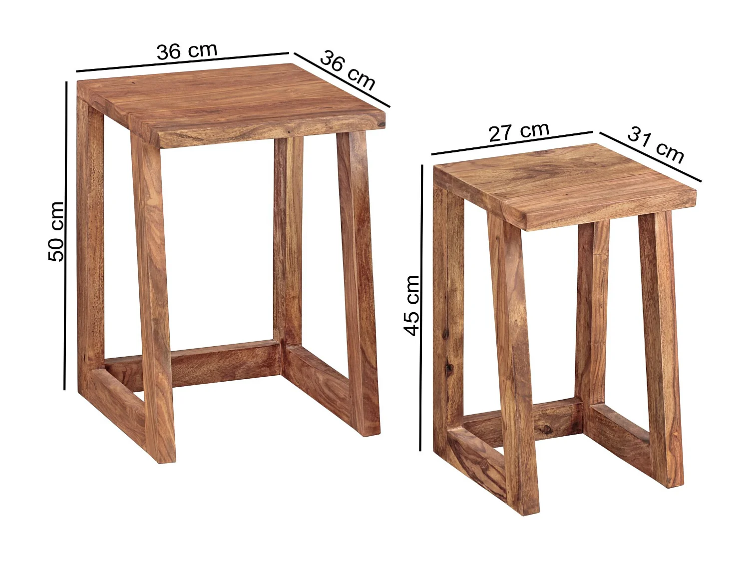 set de table solide palissandre bois de salon design carré table de chevet fixé style campagnard 2