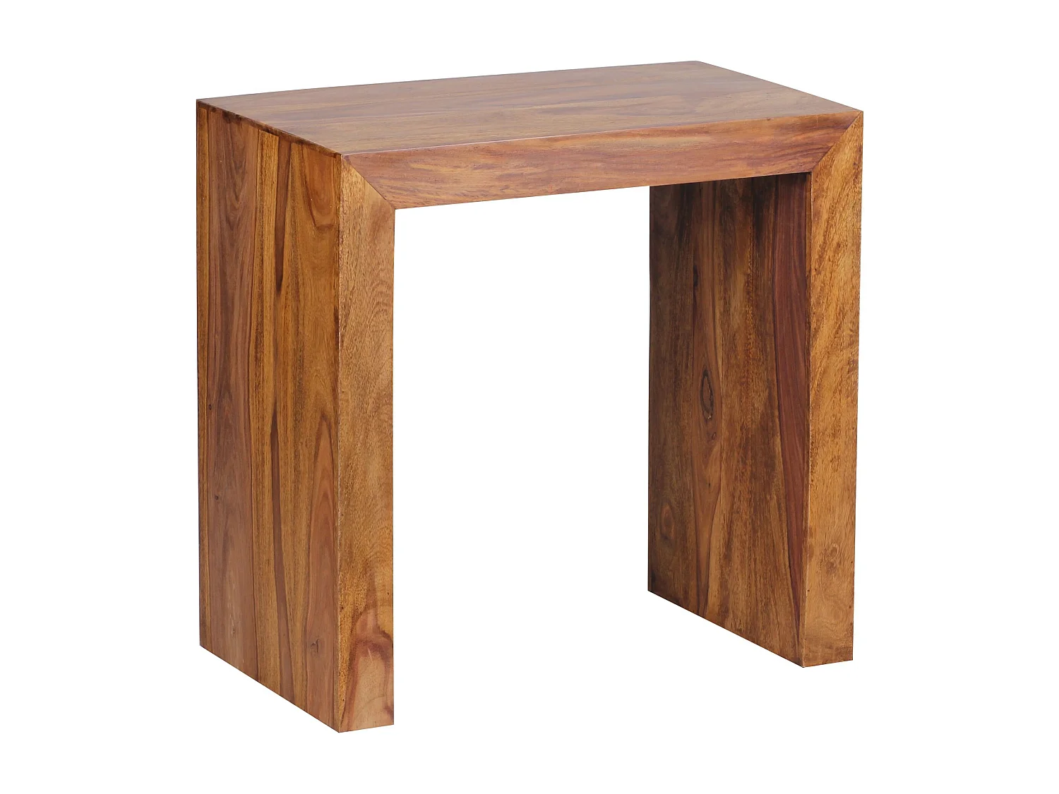 bijzettafel MUMBAI massief hout Sheesham 60 x 35 cm salontafel design donkerbruine salontafel in landelijke stijl