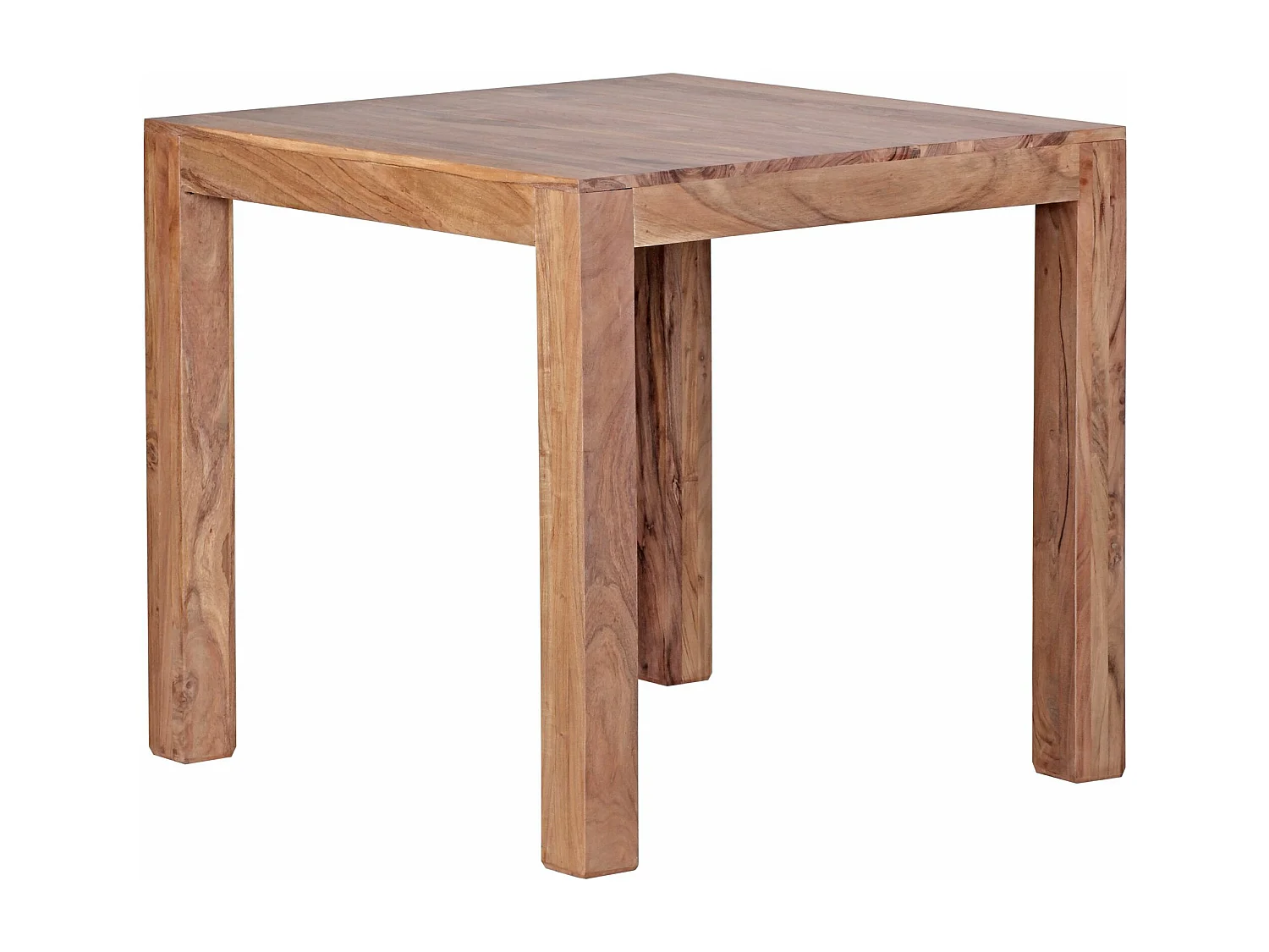 eettafel MUMBAI massief hout acacia 80 cm eetkamertafel houten tafel design keukentafel landelijke stijl donkerbruin