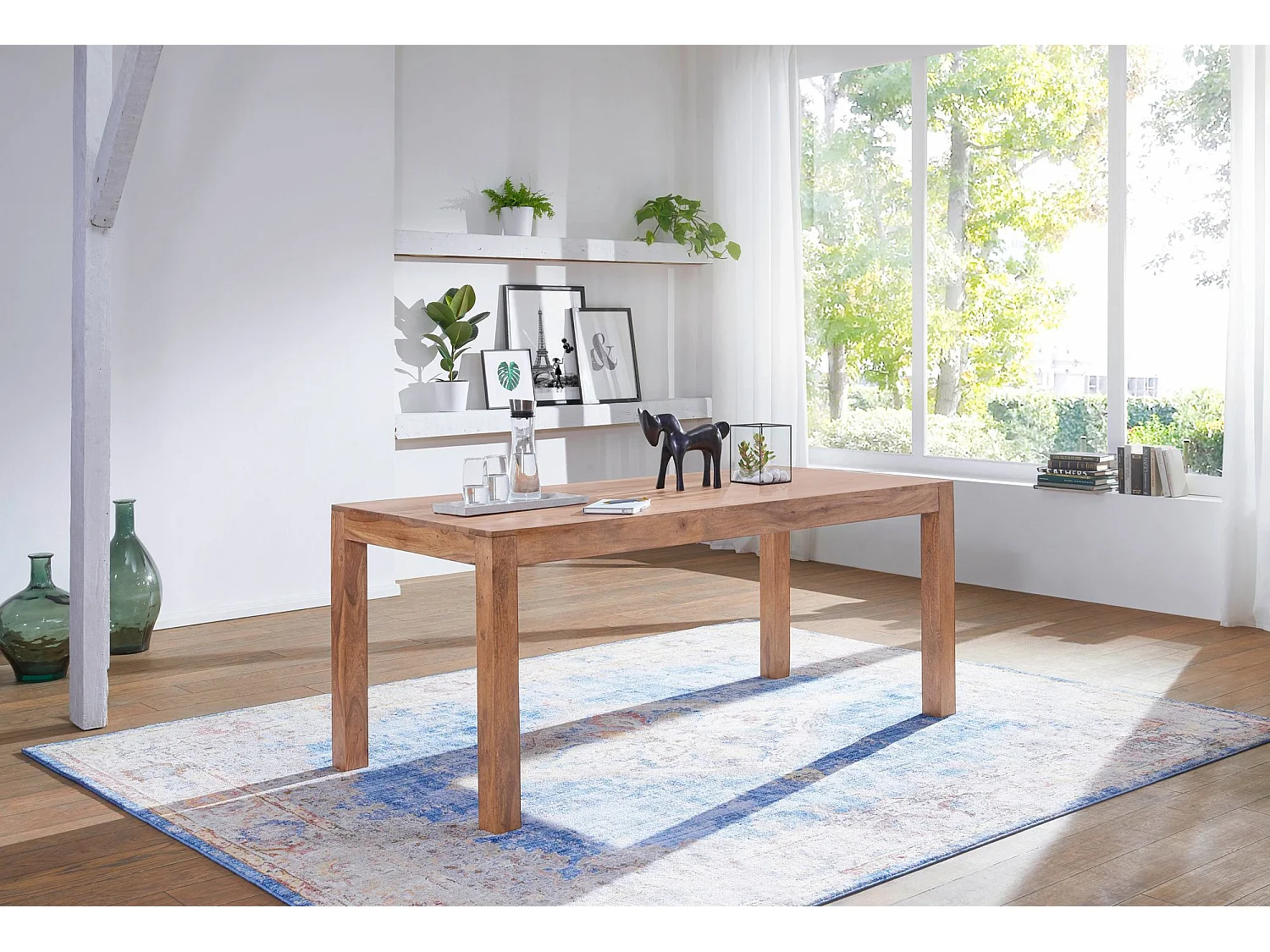 eettafel massief houten acacia 120cm eettafel houten tafel Ontwerp keukentafel landelijke stijl donkerbruin